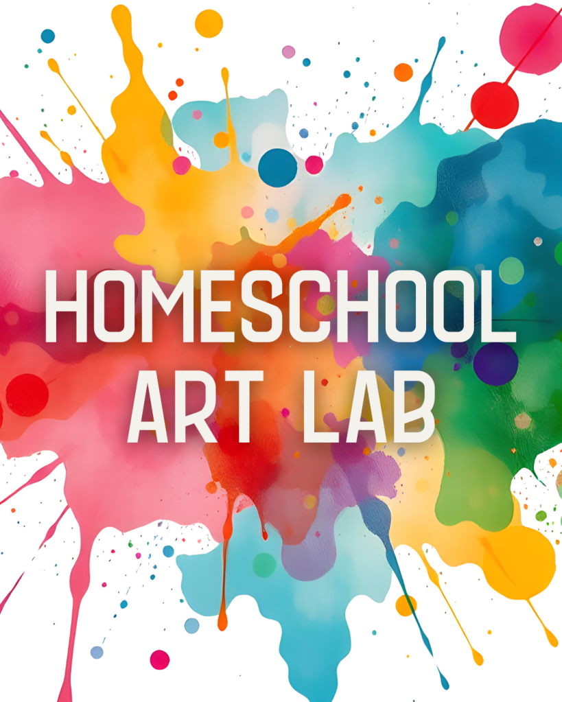 Student working on an art project during Homeschool Art Lab